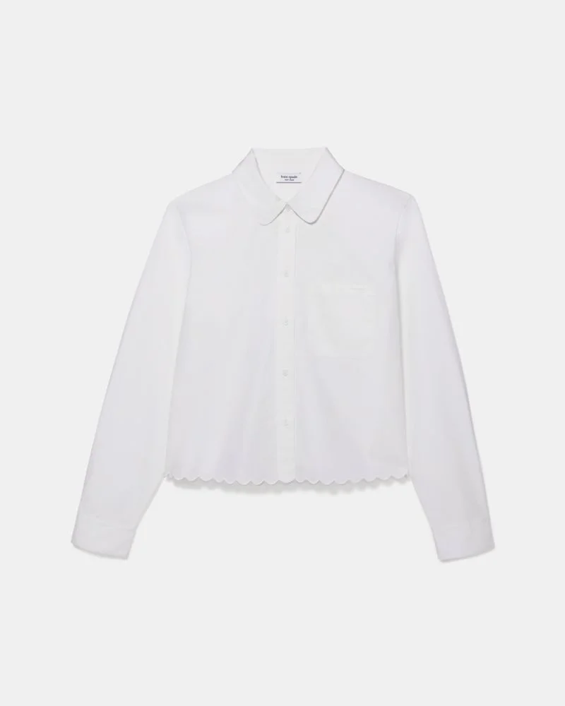 Essential Scalloped Button Down Shirt - 1