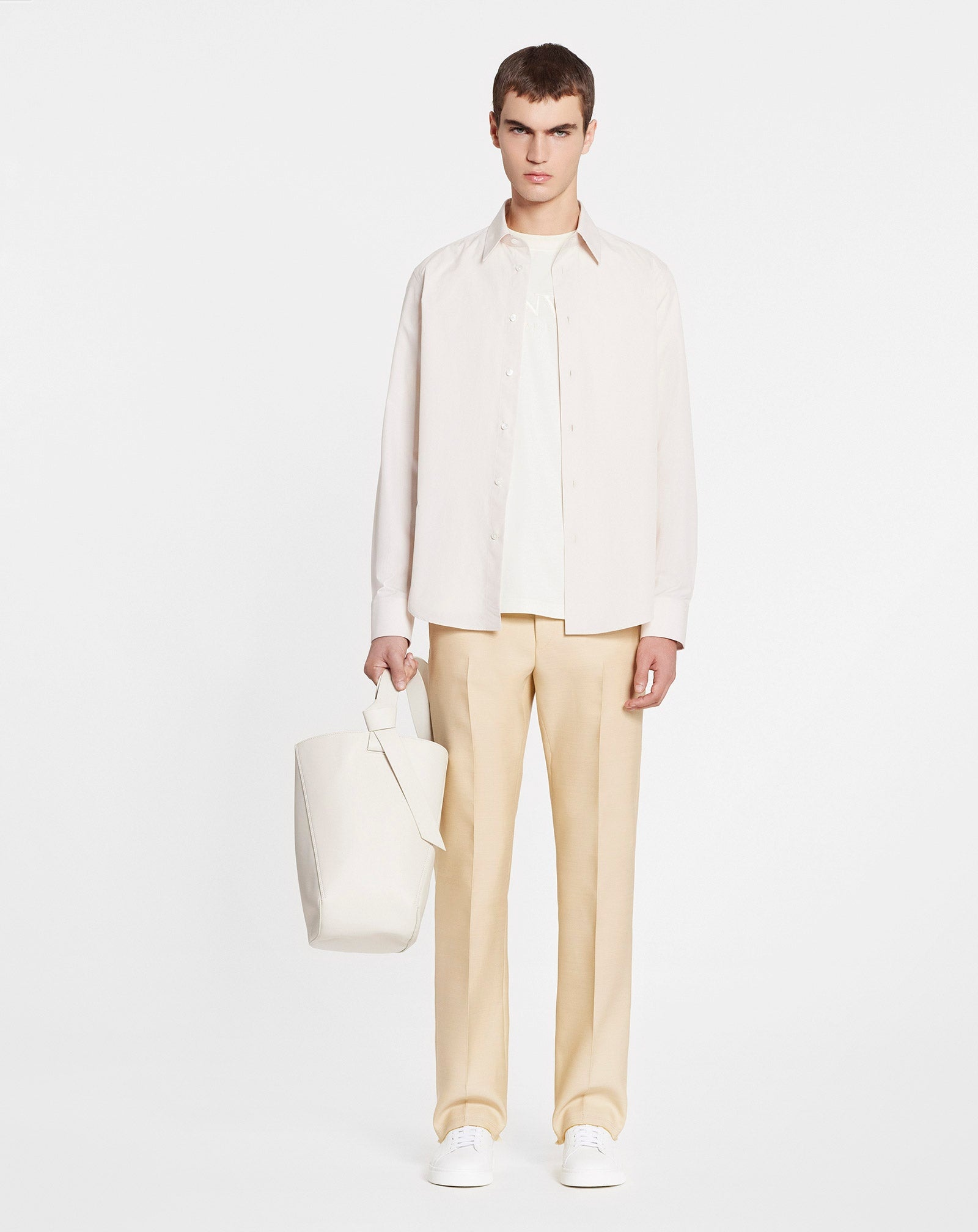 SLIM FIT SHIRT WITH VISIBLE BUTTONS - 2