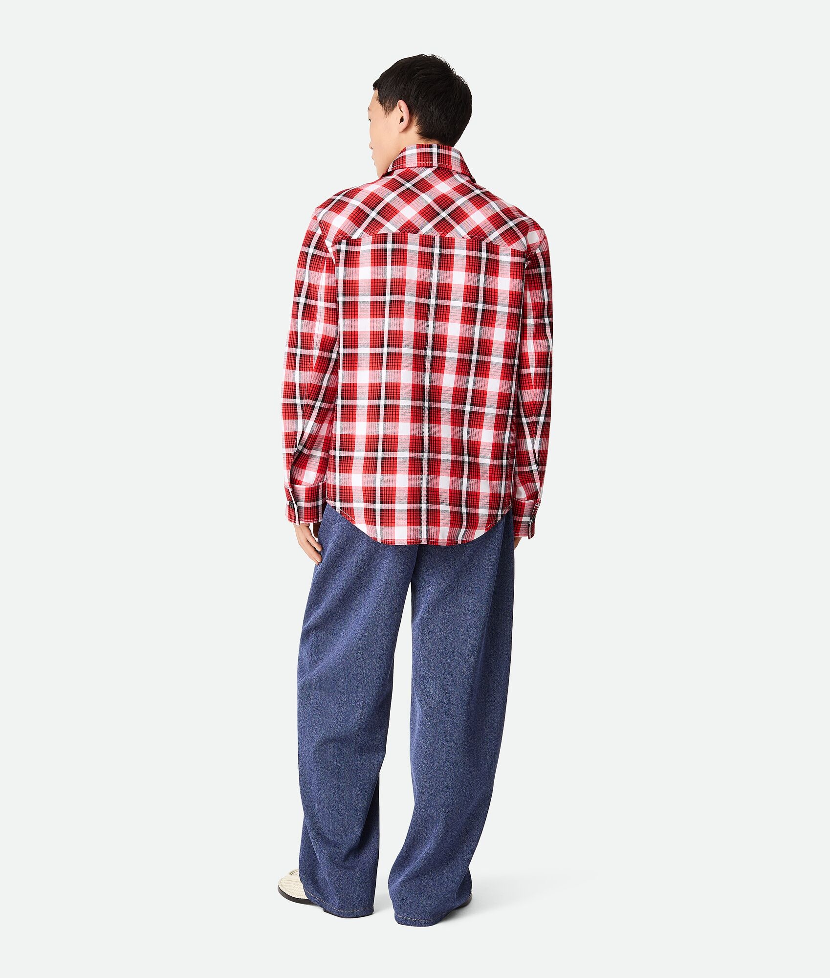Structured Cotton Check Overshirt - 3