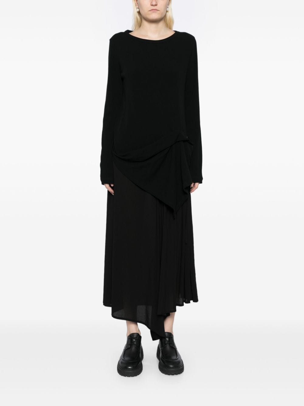 asymmetric long-sleeved T-shirt - 2