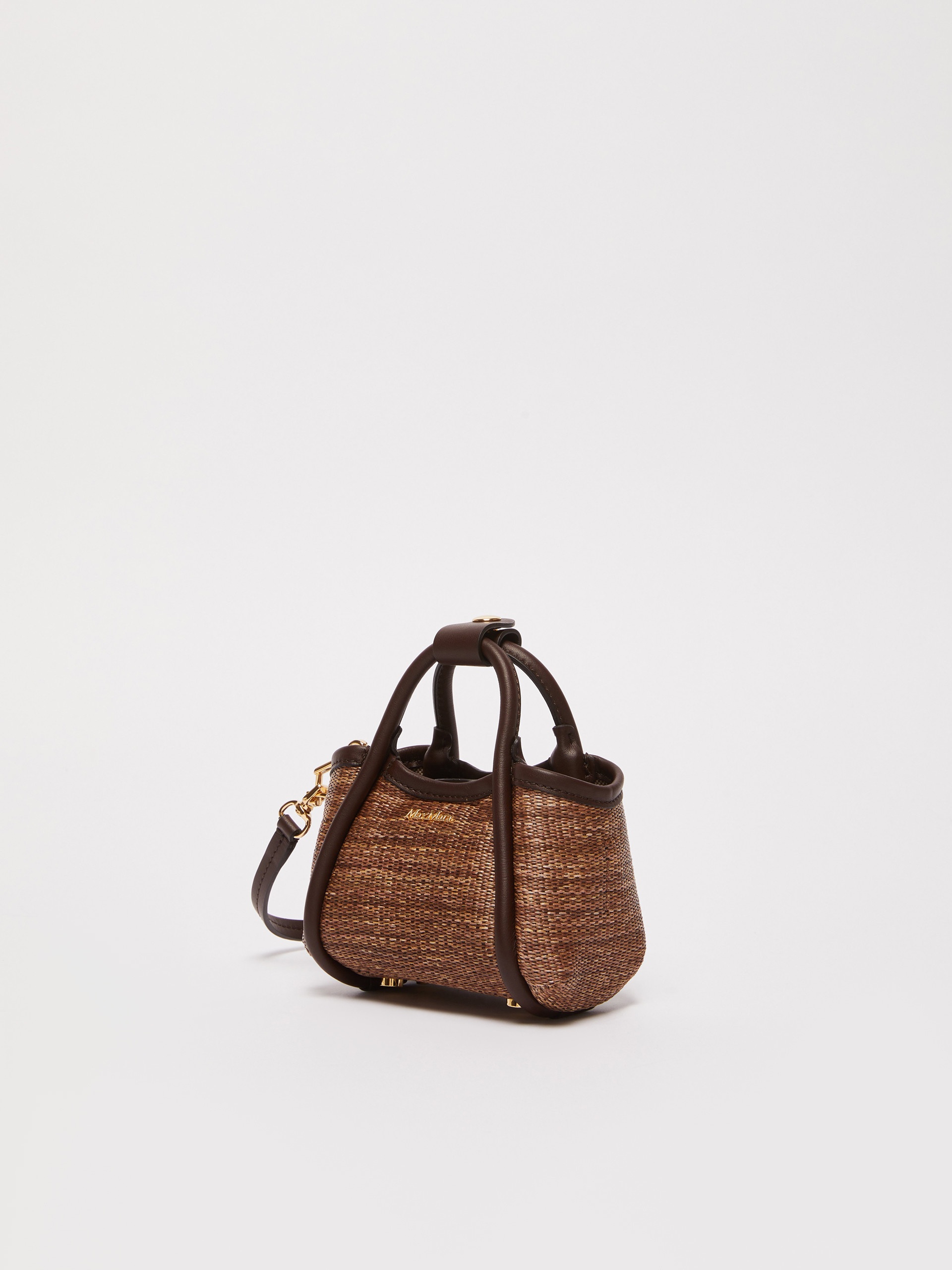 MARINESTRAWXXS Jacquard raffia-effect fabric mini Marine bag - 2