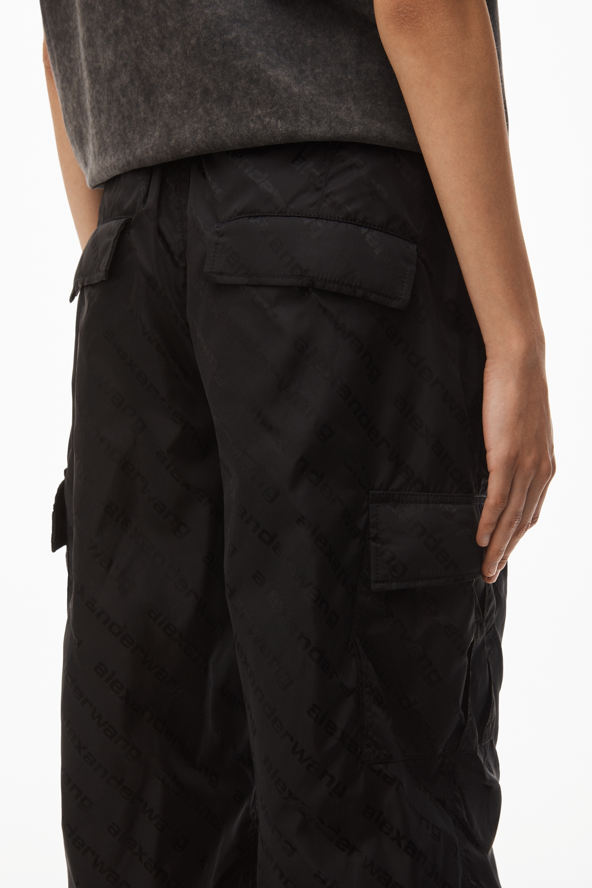 CARGO PANT IN JACQUARD NYLON - 5