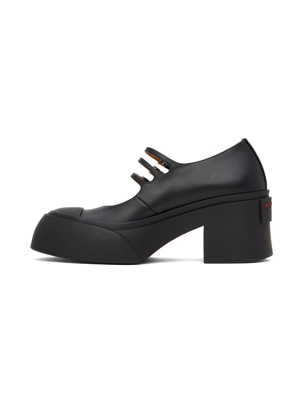 Black Pablo Triple-Buckle Mary Jane Heels - 3