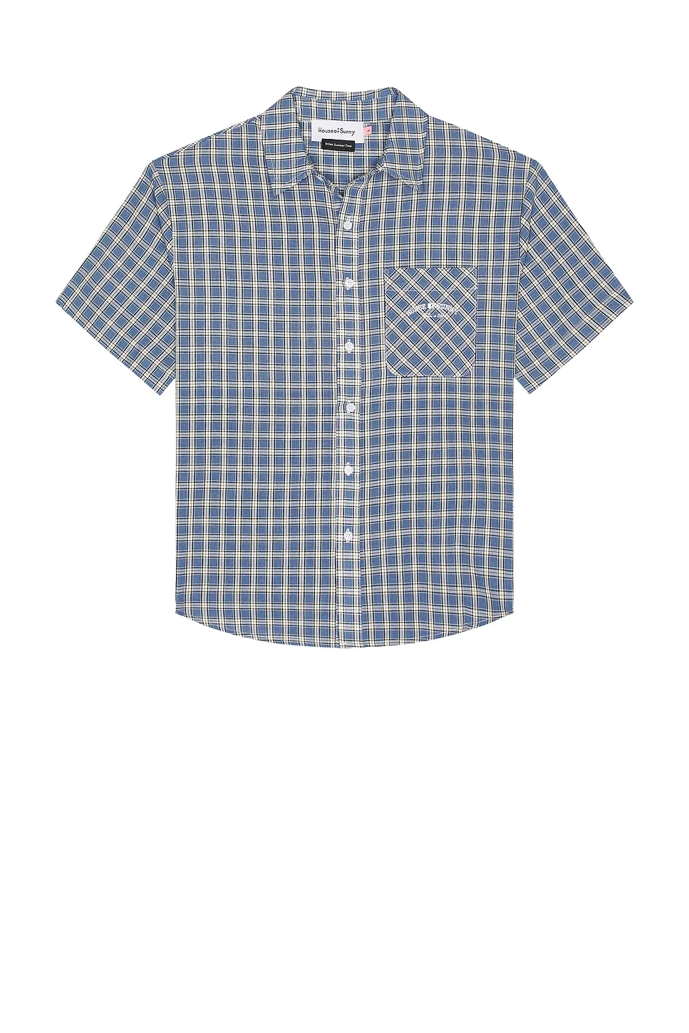 Grandad Check Button Down Shirt - 1