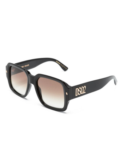 DSQUARED2 logo-lettering square-frame sunglasses outlook