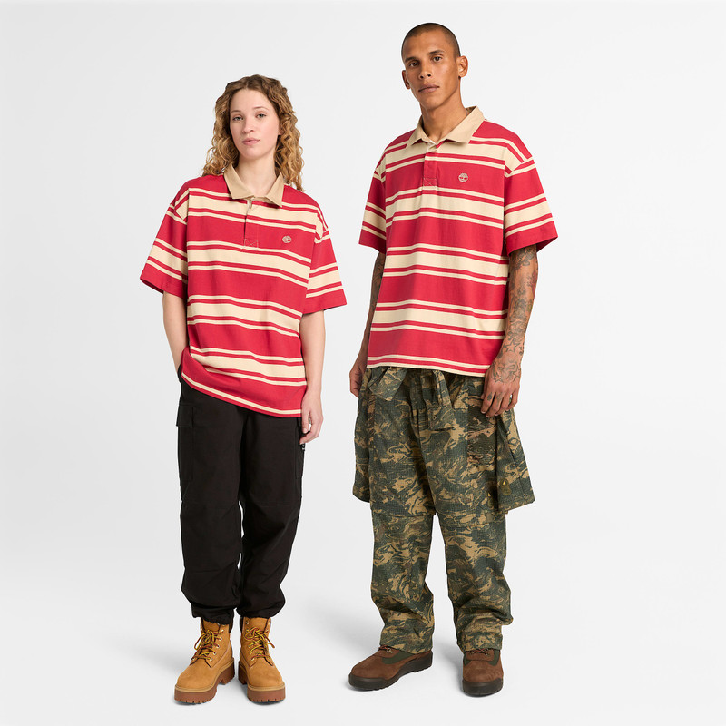 Striped Short-Sleeve Rugby Polo 4