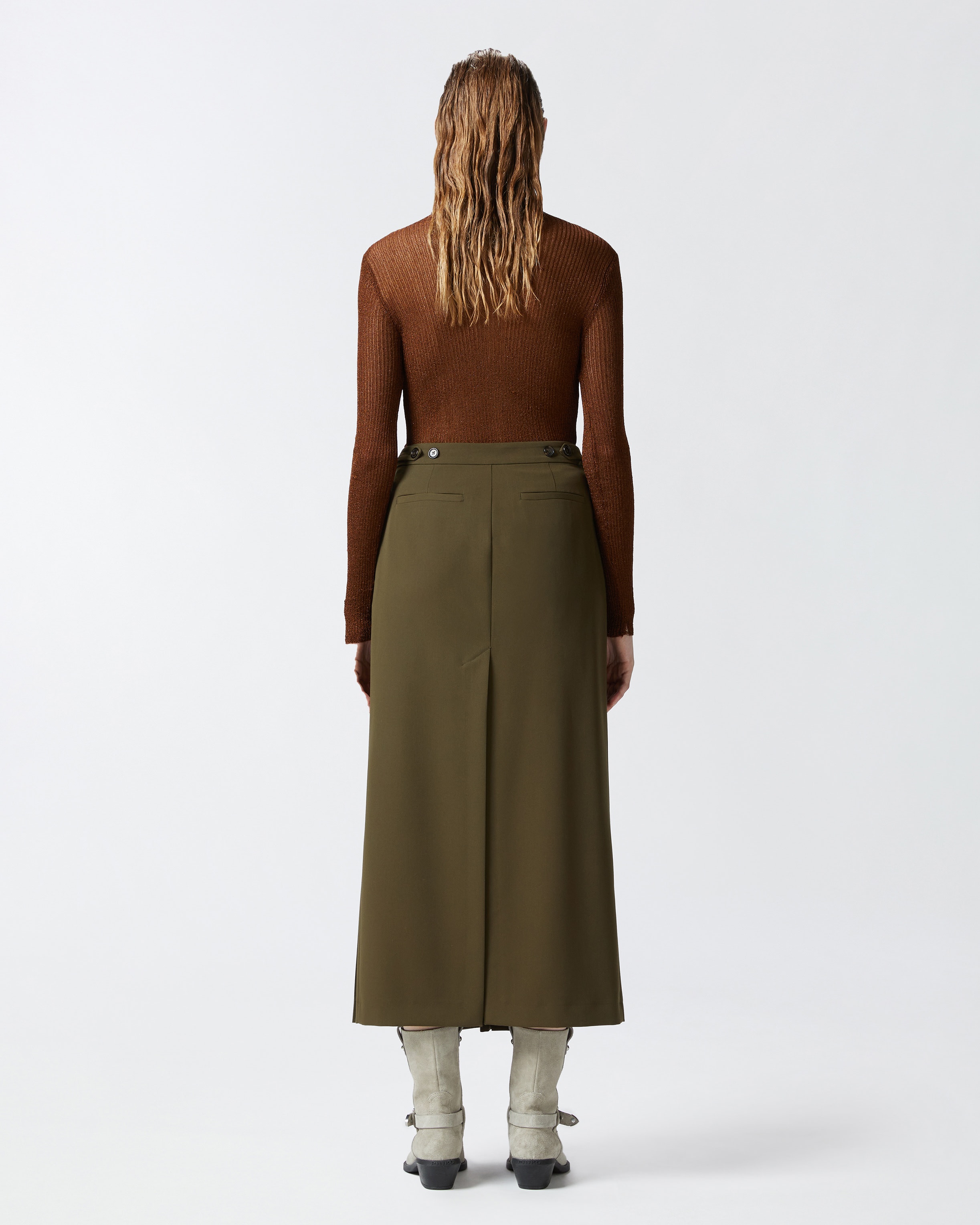 LONG SKIRT WITH PLEATING - 4