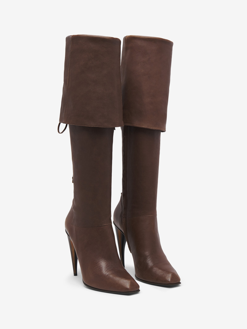 Alexander McQueen Horn Heel Knee-High Boot outlook