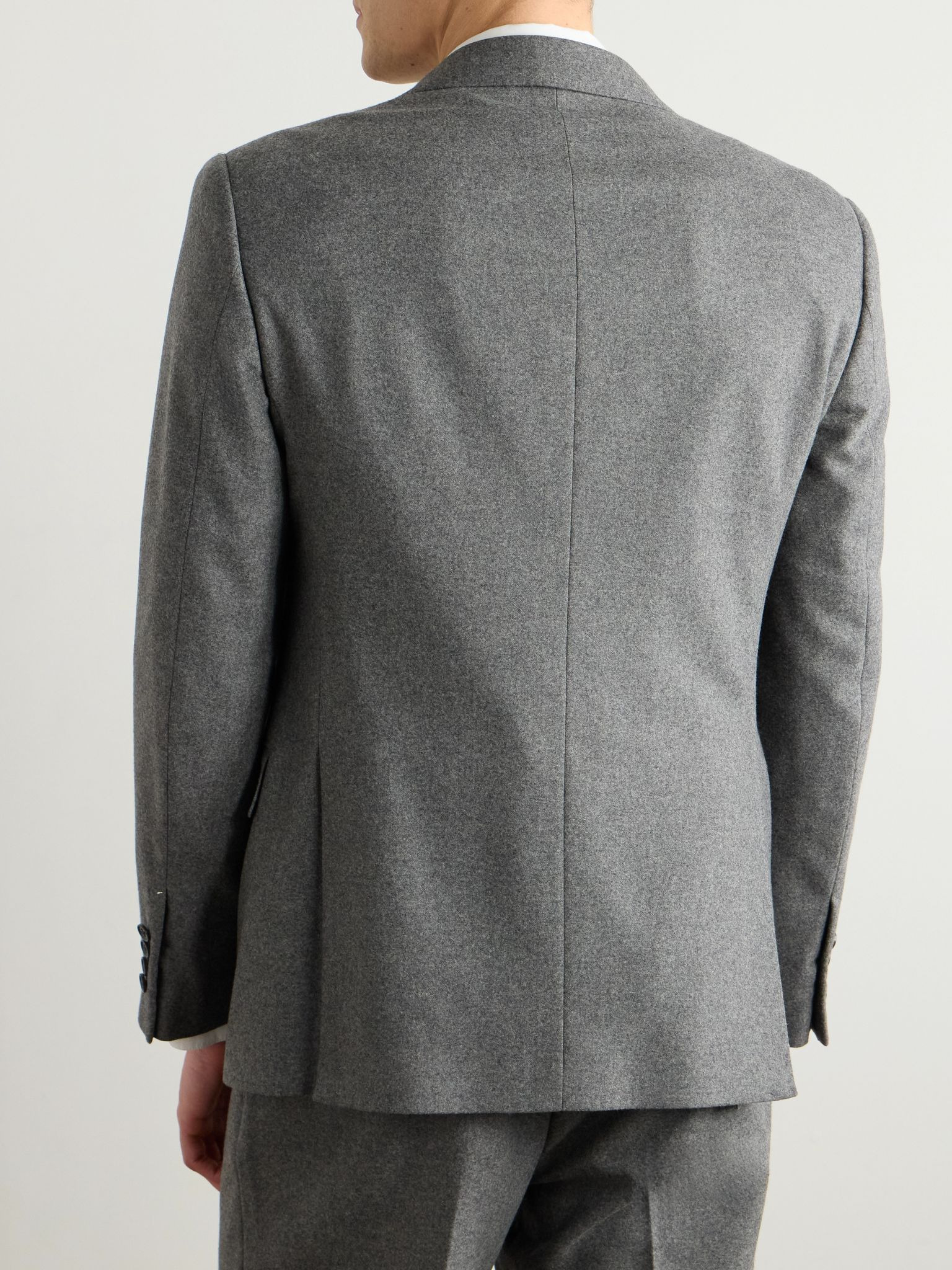 Gregory Wool-Flannel Suit Jacket Gray - 3