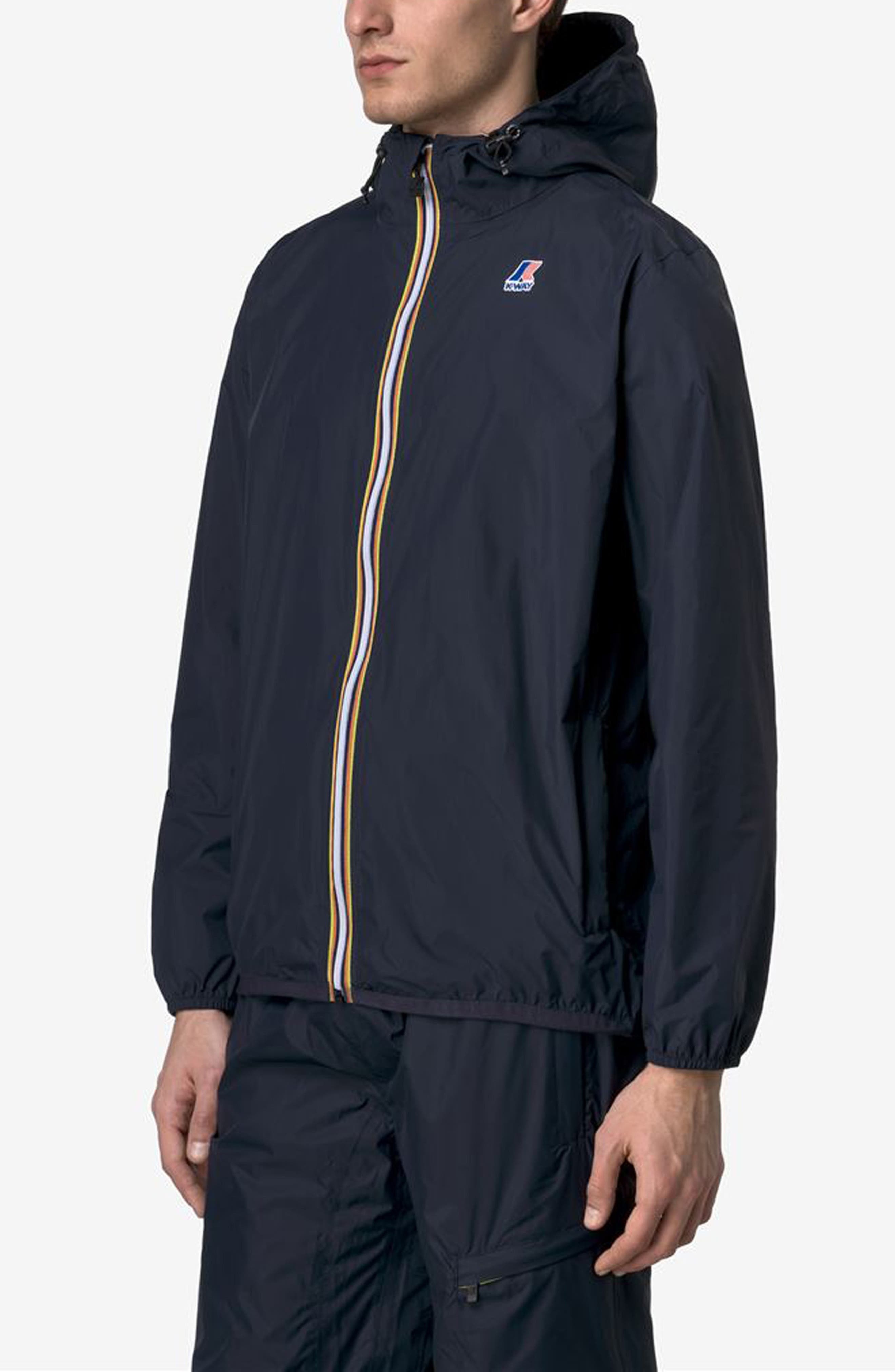 K-Way Le Vrai 4.0 Claude Water Repellent Jacket in Blue Depth at Nordstrom - 3