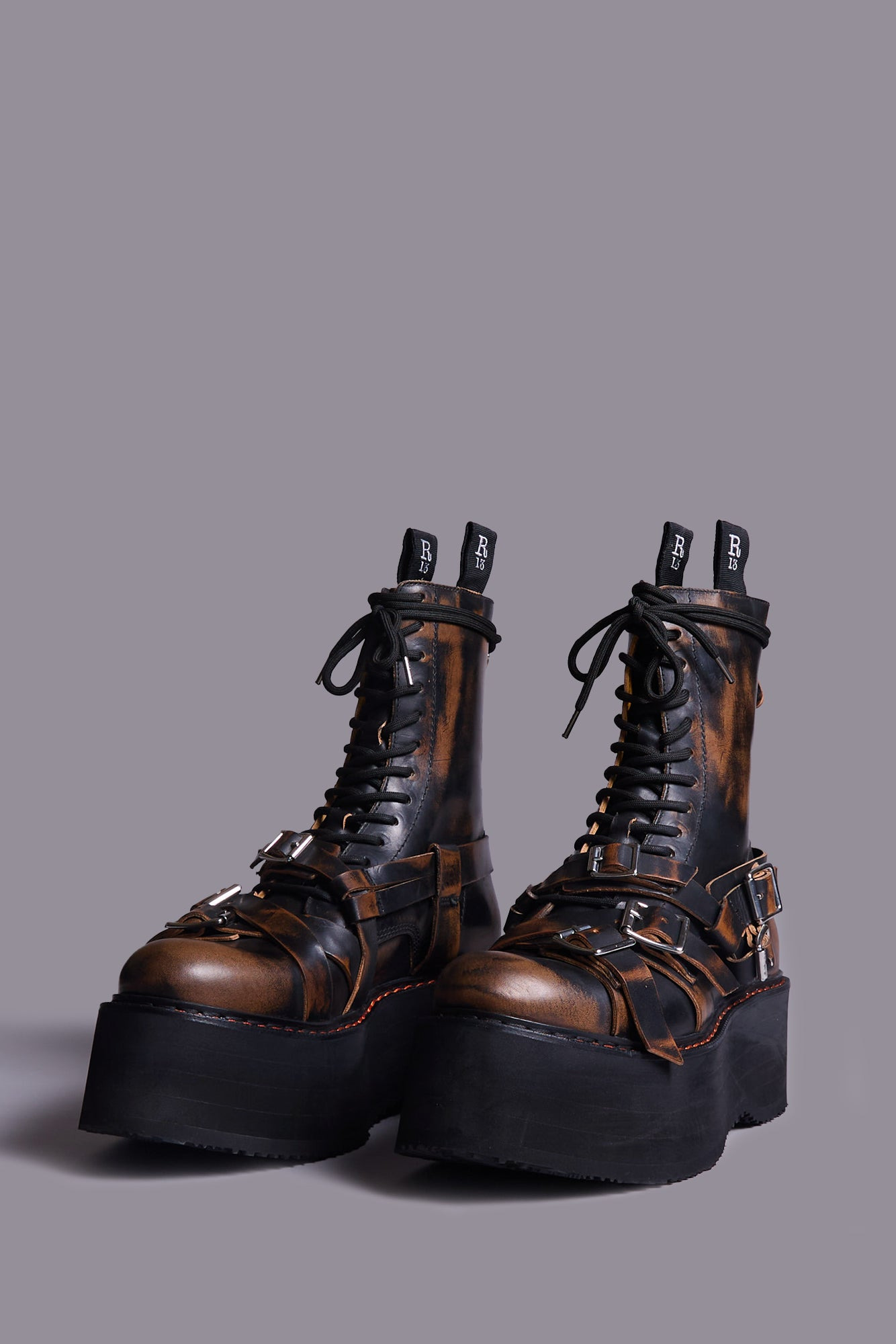 STRAPPED DOUBLE STACK BOOT - 2