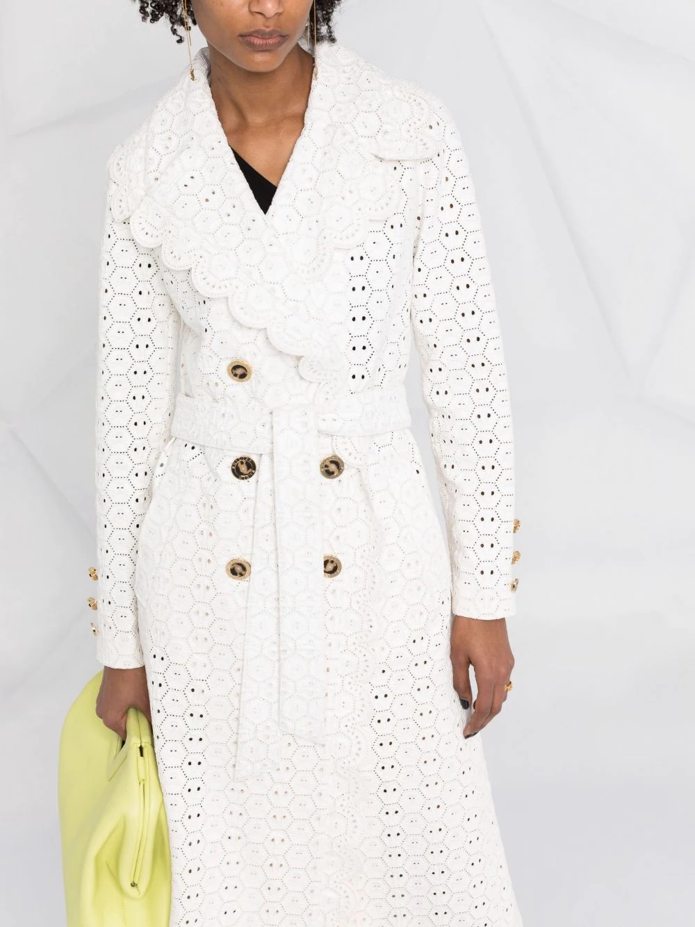 Long Sangallo leather trench coat - 3