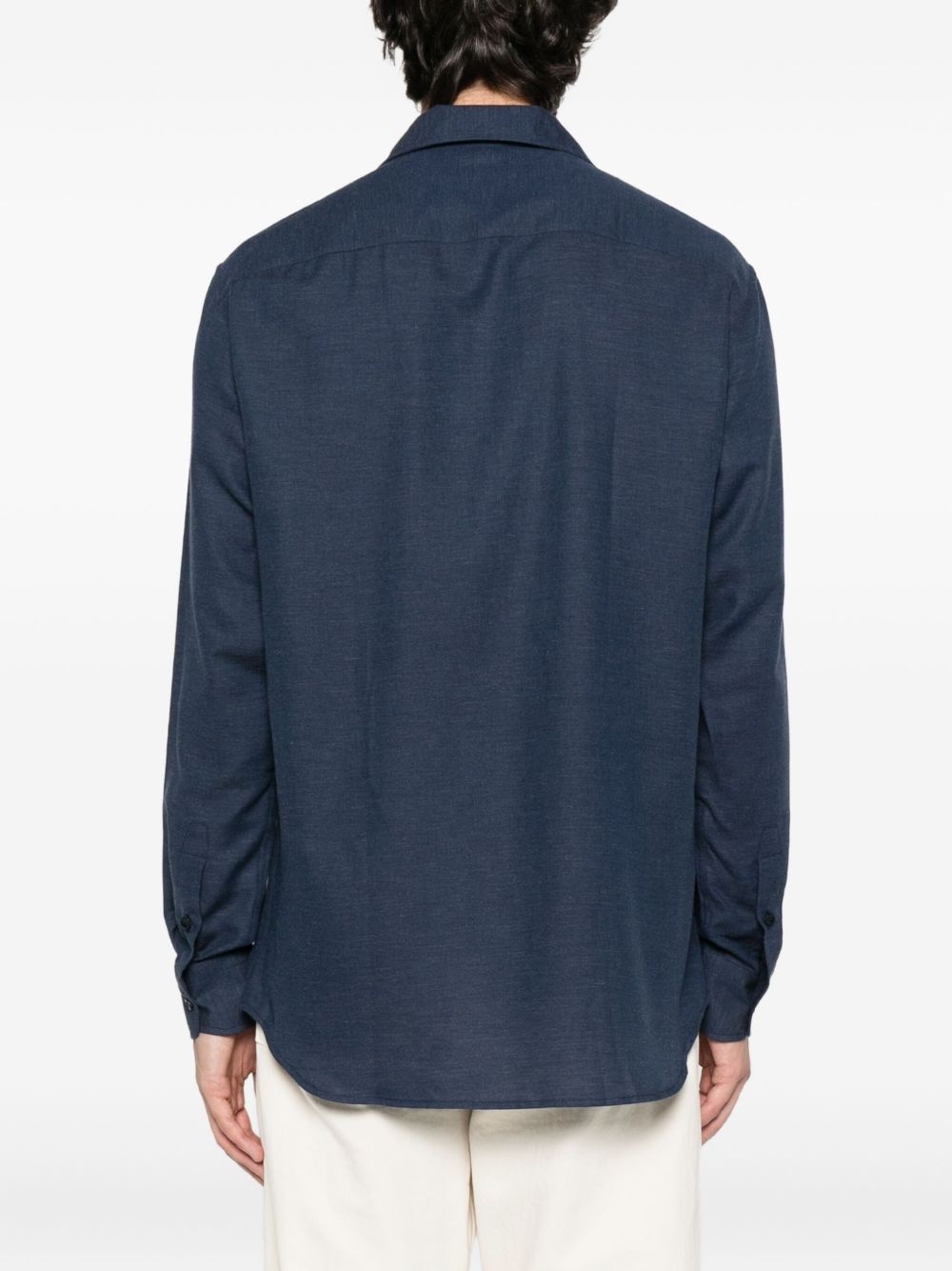 long-sleeve button-fastening shirt - 4