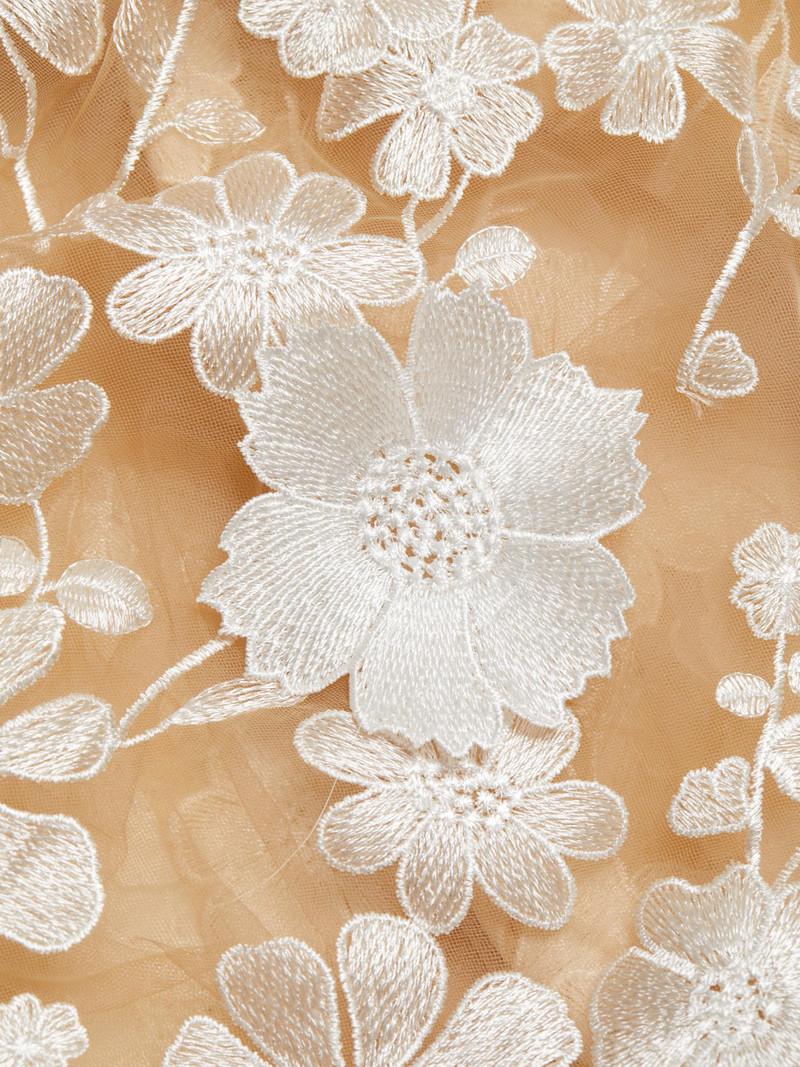 Women's Jasmine Embroidered Floral Gown - Cream 7