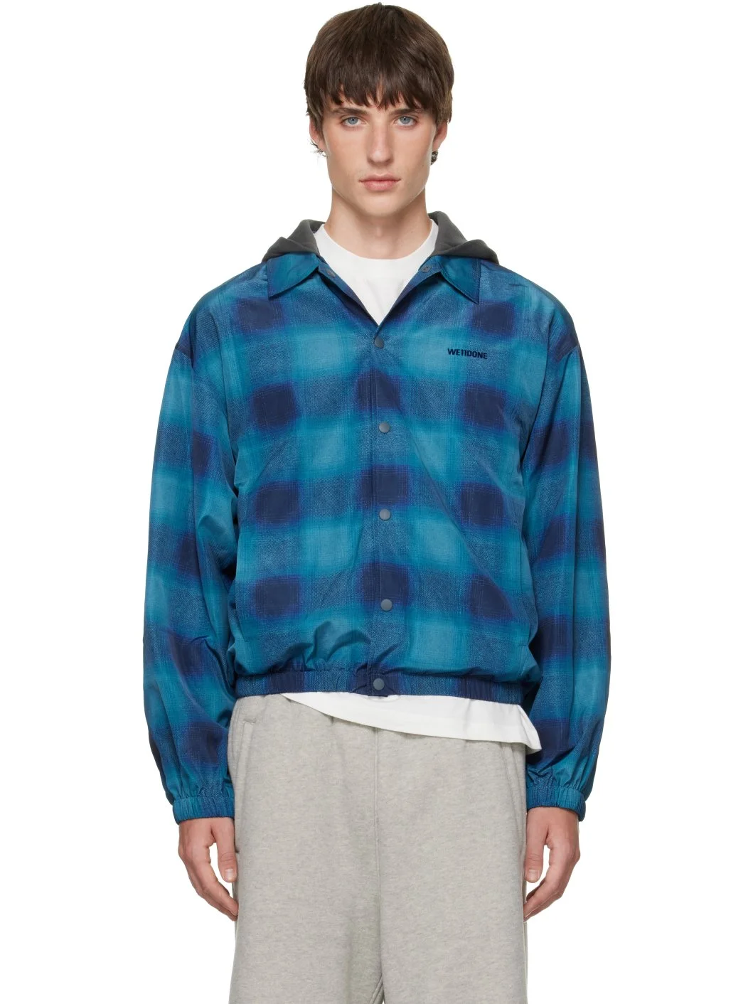 Blue Check Coach Jacket - 1