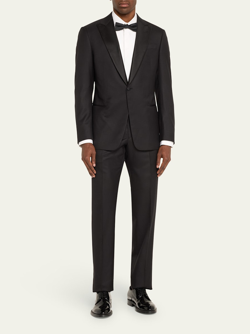 GIORGIO ARMANI Men's Wool Satin-Lapel Two-Piece Tuxedo Set outlook