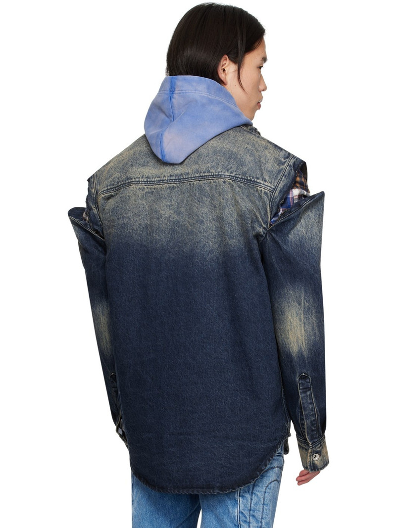 Navy Gradient Denim Shirt 3
