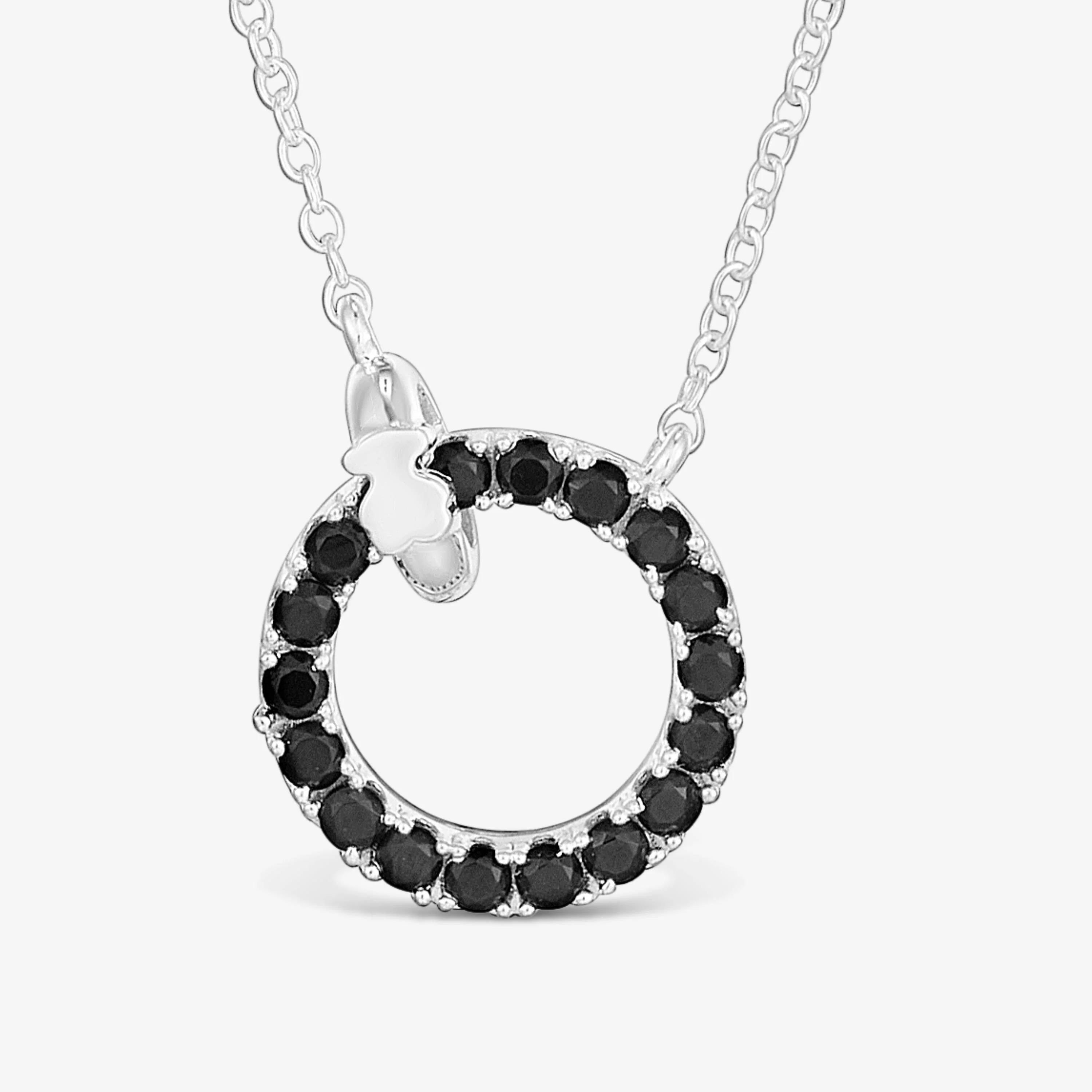 Silver Necklace with black spinel TOUS Straight - 1