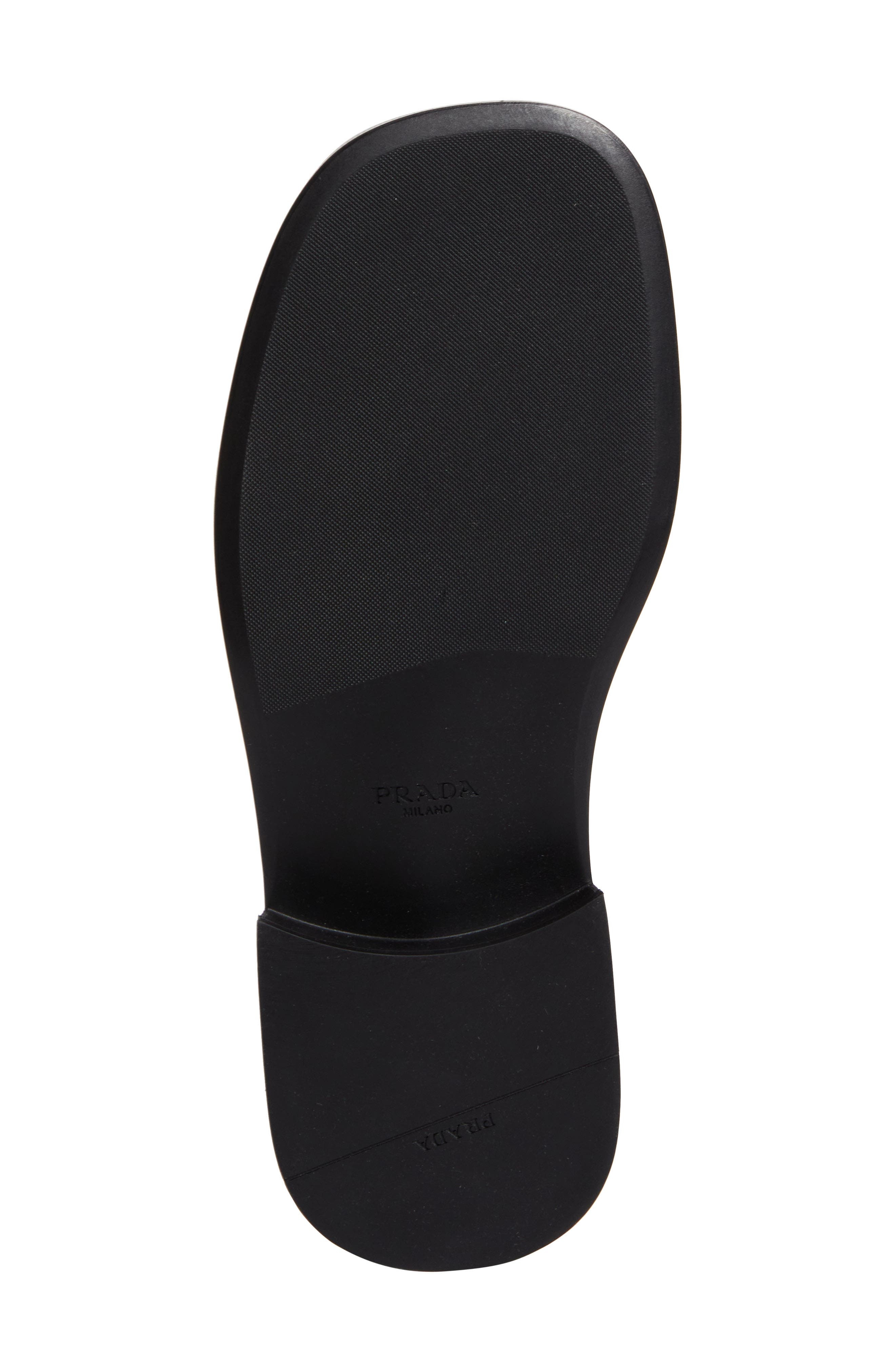 Prada Crisscross Calfskin Leather Sandal in Bianco at Nordstrom - 6