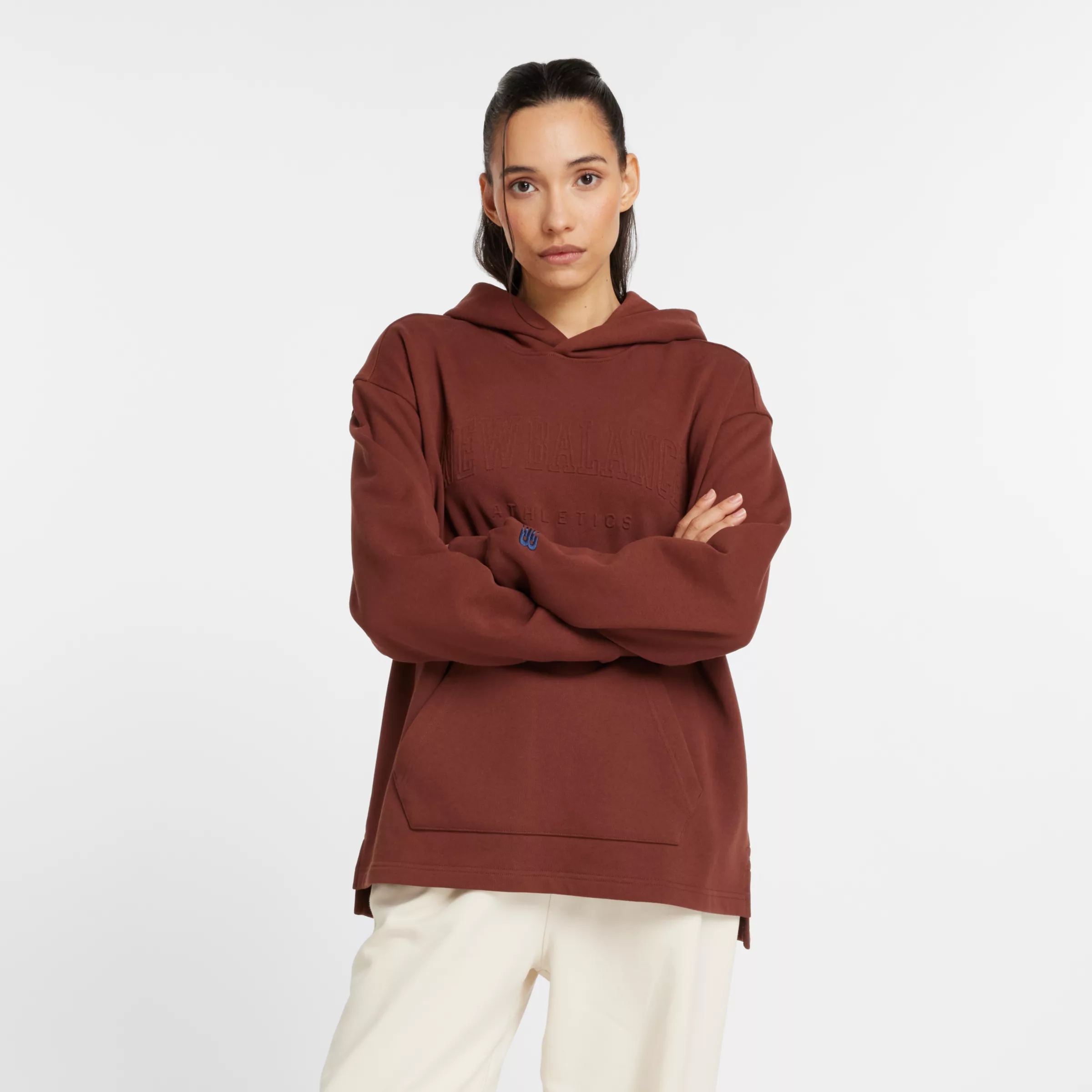 Women's Embossed Graphic Fleece Hoodie - 1