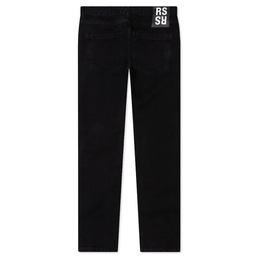 SLIM FIT DENIM PANT W/PICTURE PATCH - BLACK - 2