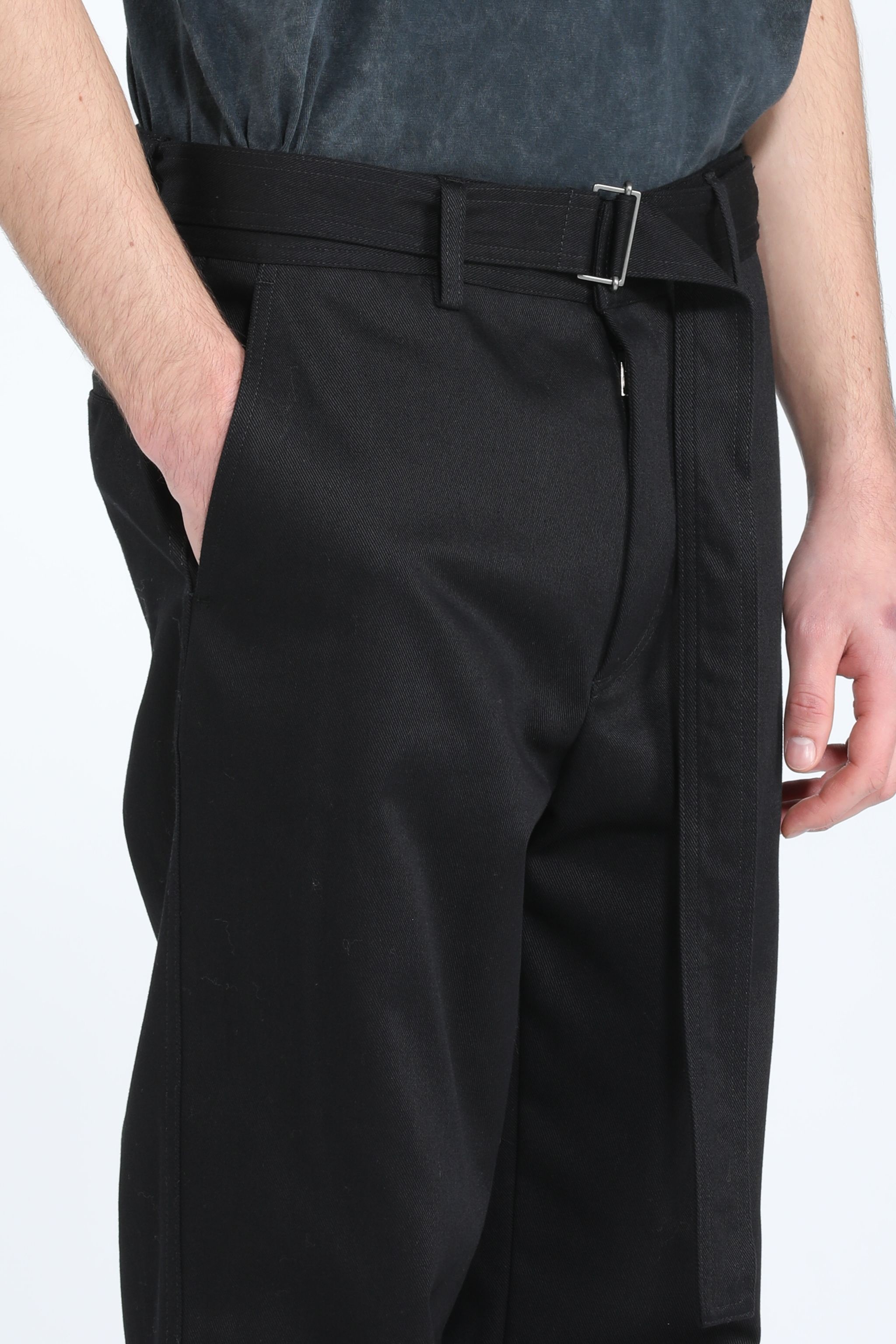 BELTED STRAIGHT-LEG TROUSERS - 5