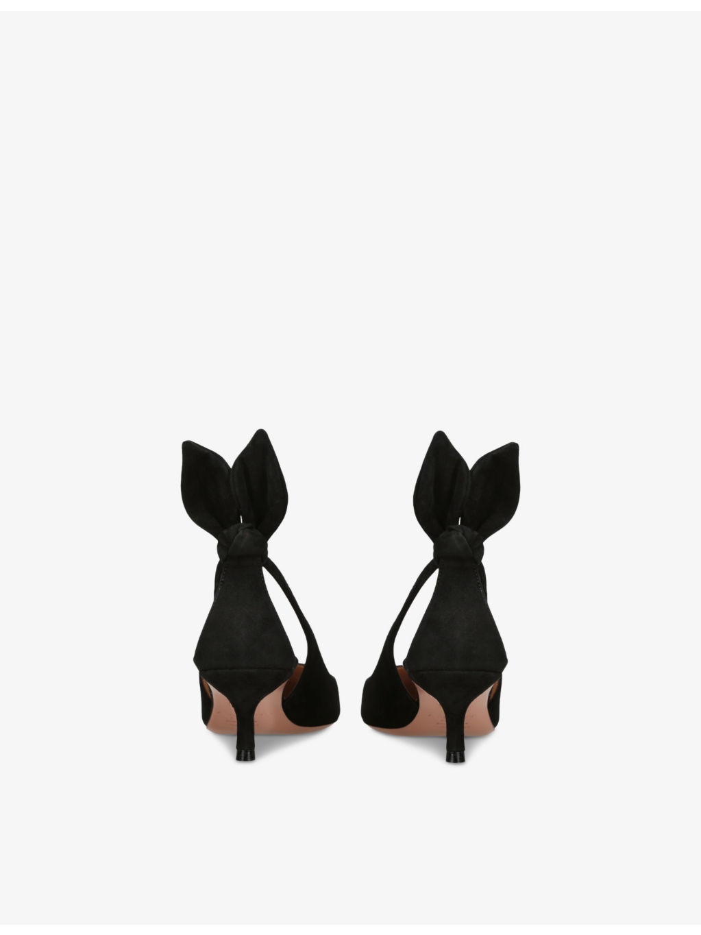Bow Tie suede heeled pumps - 4