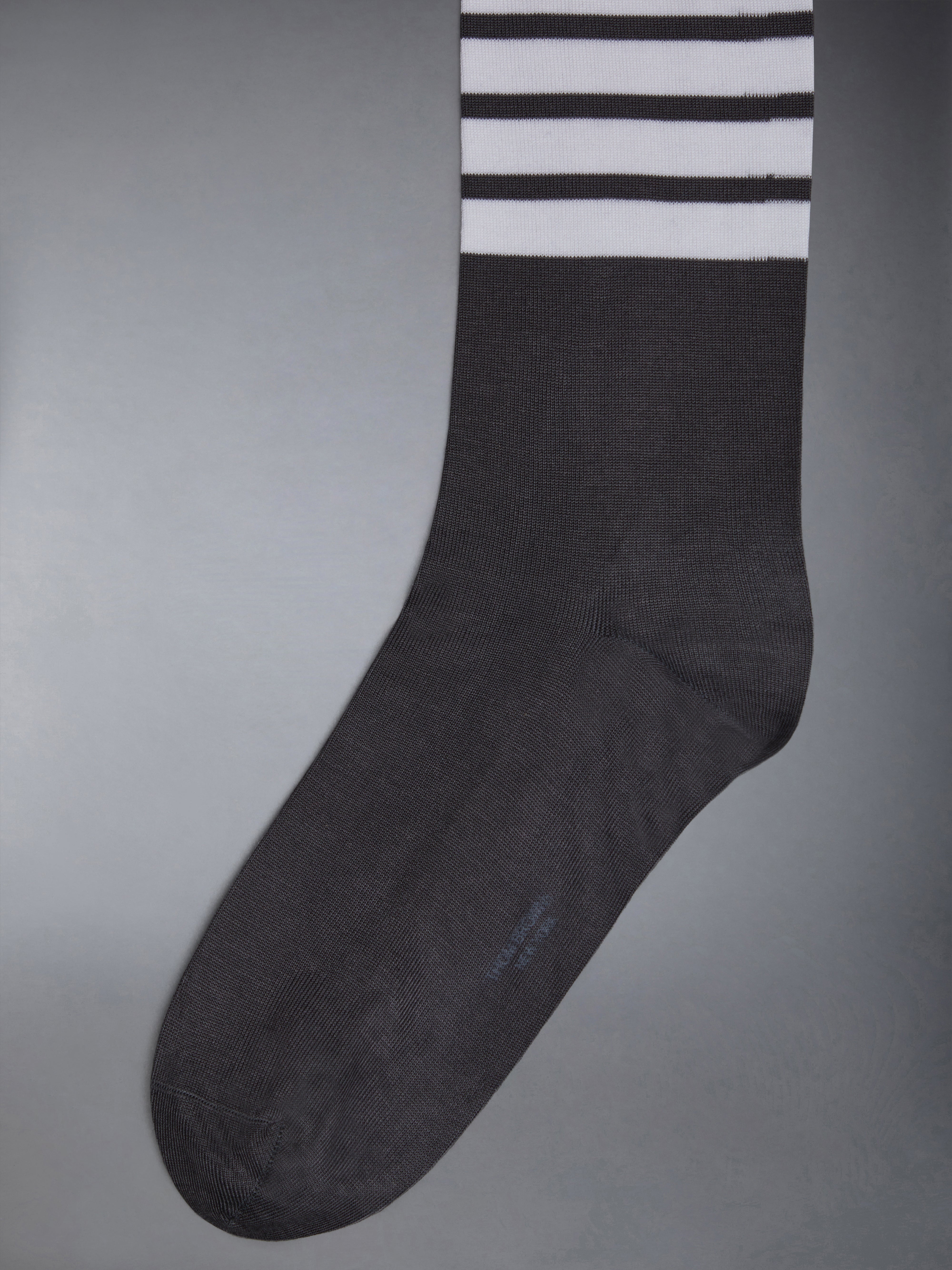 Lightweight Cotton 4-bar Mid Calf Socks - 2