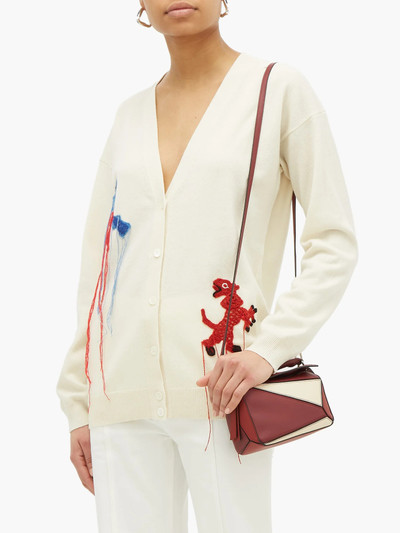 Loewe Crochet animals V-neck wool cardigan outlook