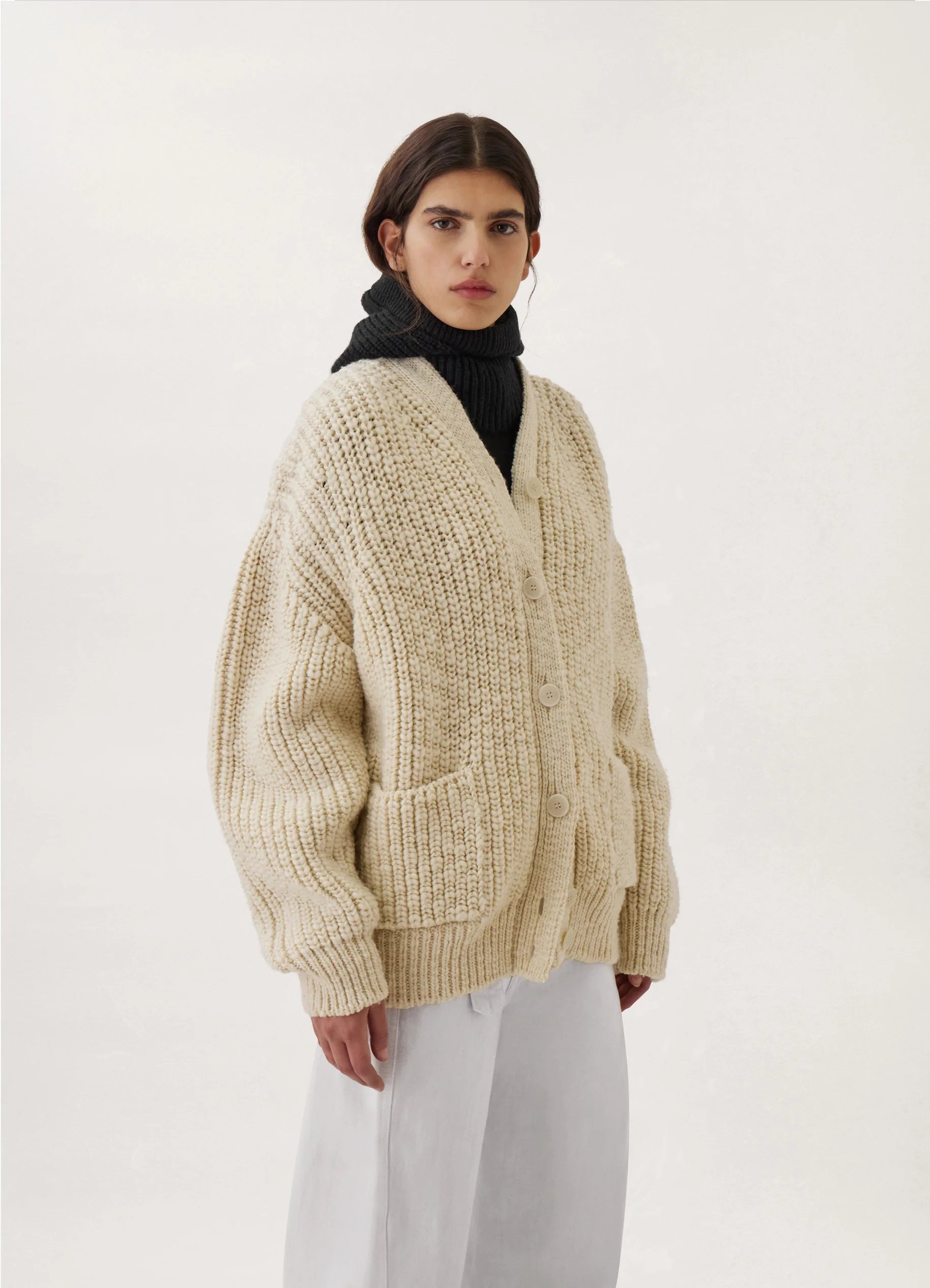 Lemaire CHUNKY CARDIGAN CHUNKY WOOL | lemaire | REVERSIBLE