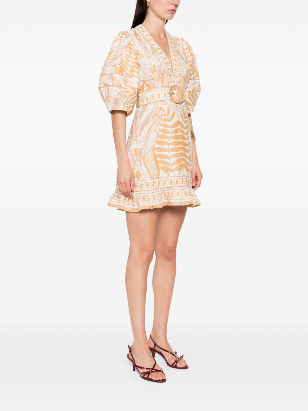 lace-embroidered mini dress - 3