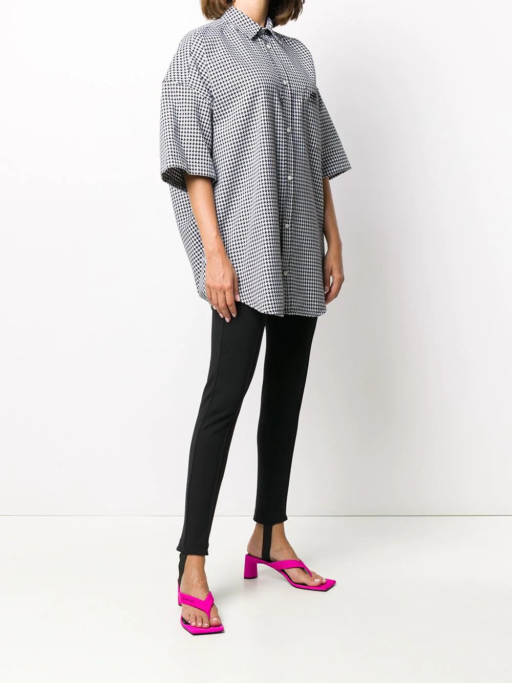 short sleeve cocoon shirt - 3