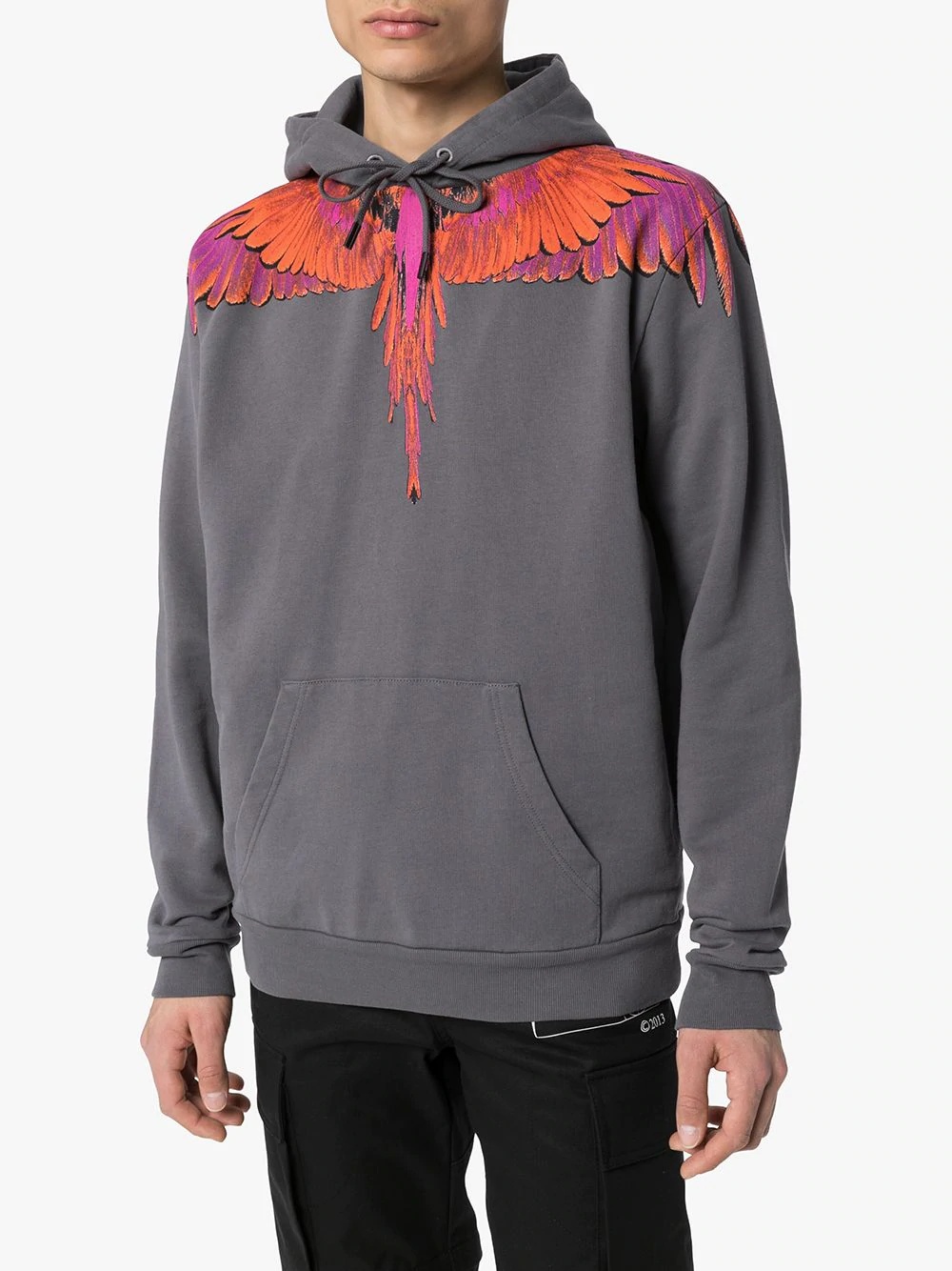 wings printed hoodie - 3