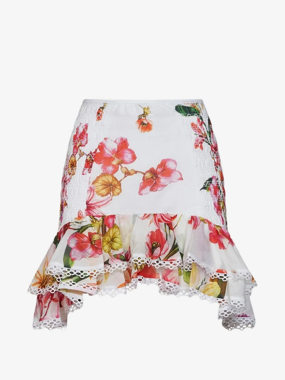 floral-print ruffled skirt - 1