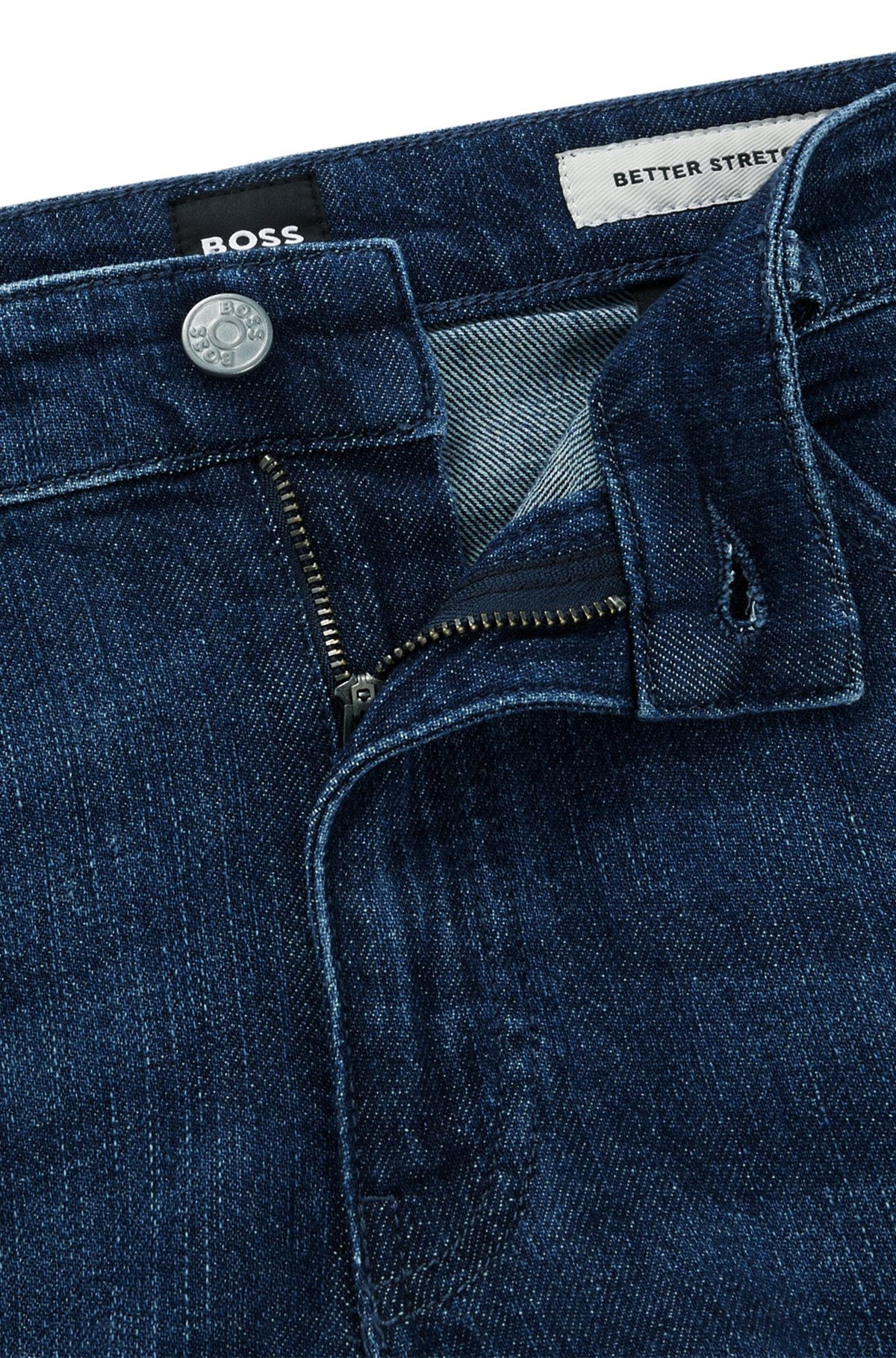 SLIM-FIT JEANS IN BLUE MECHANICAL-STRETCH DENIM - 6