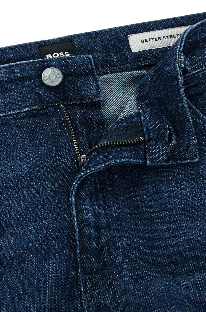 SLIM-FIT JEANS IN BLUE MECHANICAL-STRETCH DENIM 6