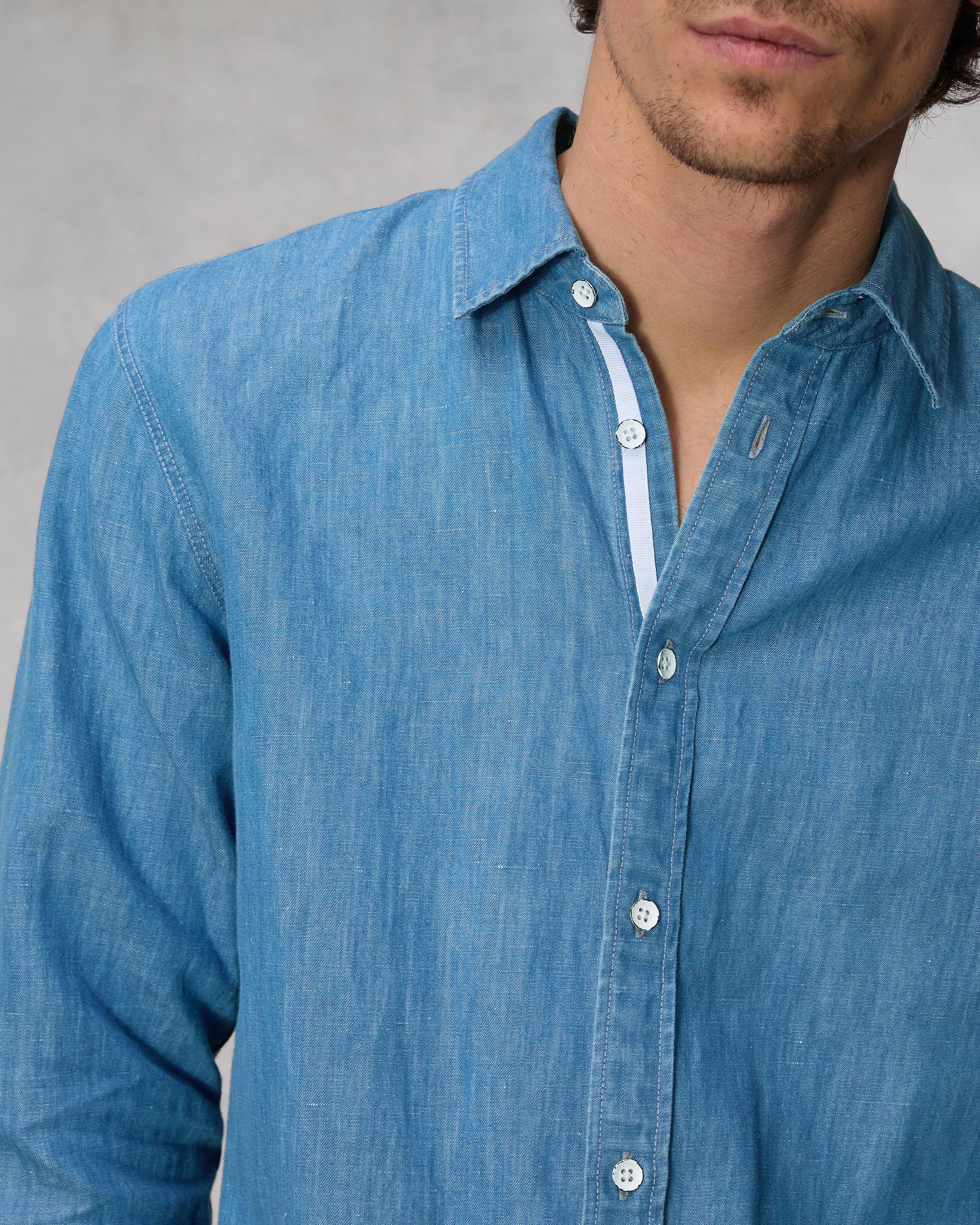 Finch Linen Denim Shirt
Relaxed Fit Button Down - 6