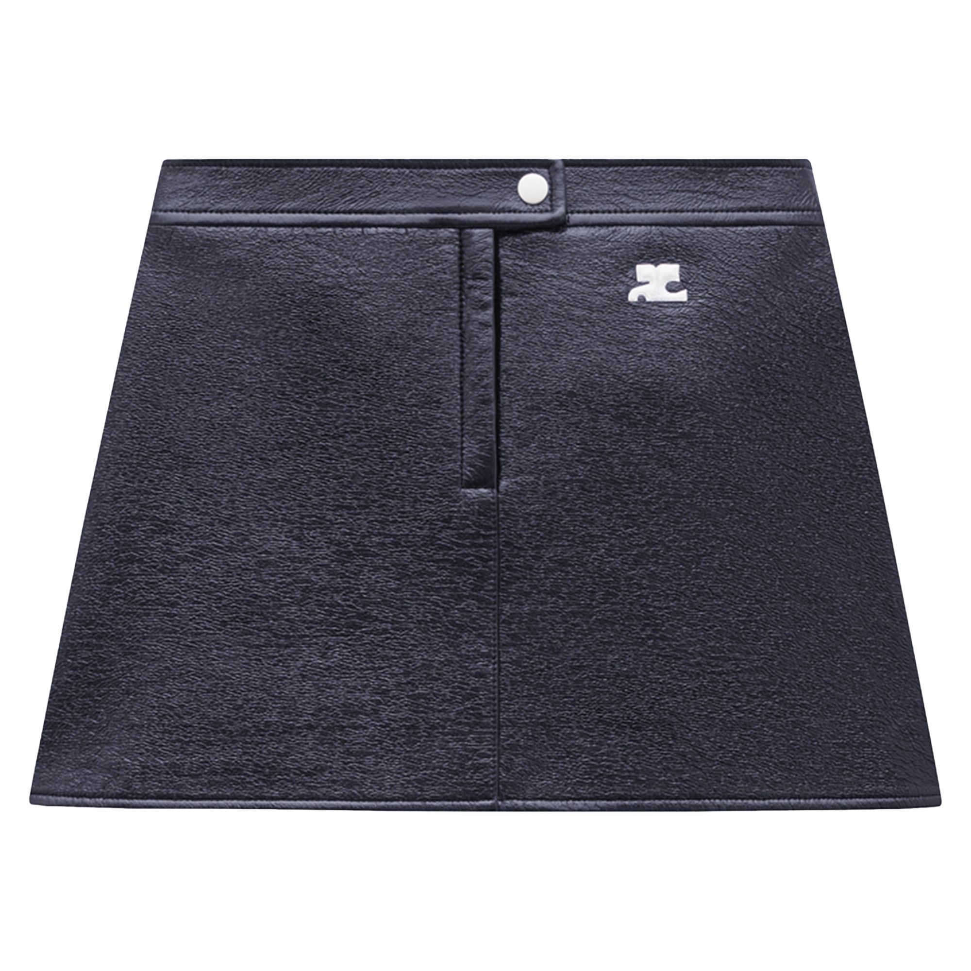 Courrèges Reedition Vinyl Mini Skirt 'Blue' - 1