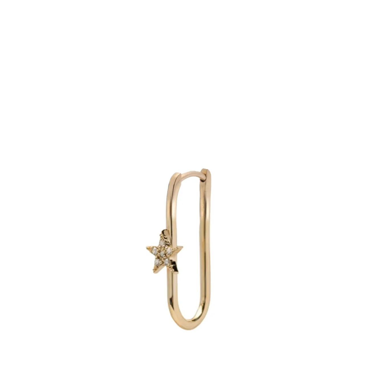 STAR PAVE FOB EARRING - 1
