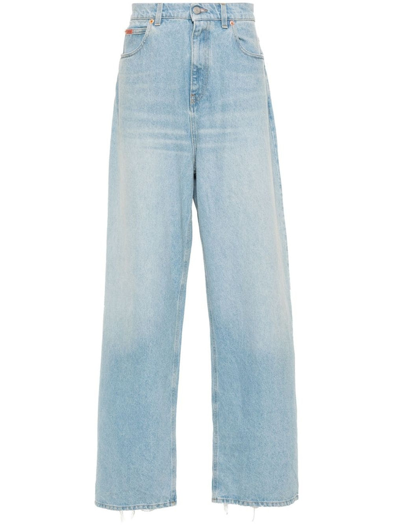 distressed straight jeans 1