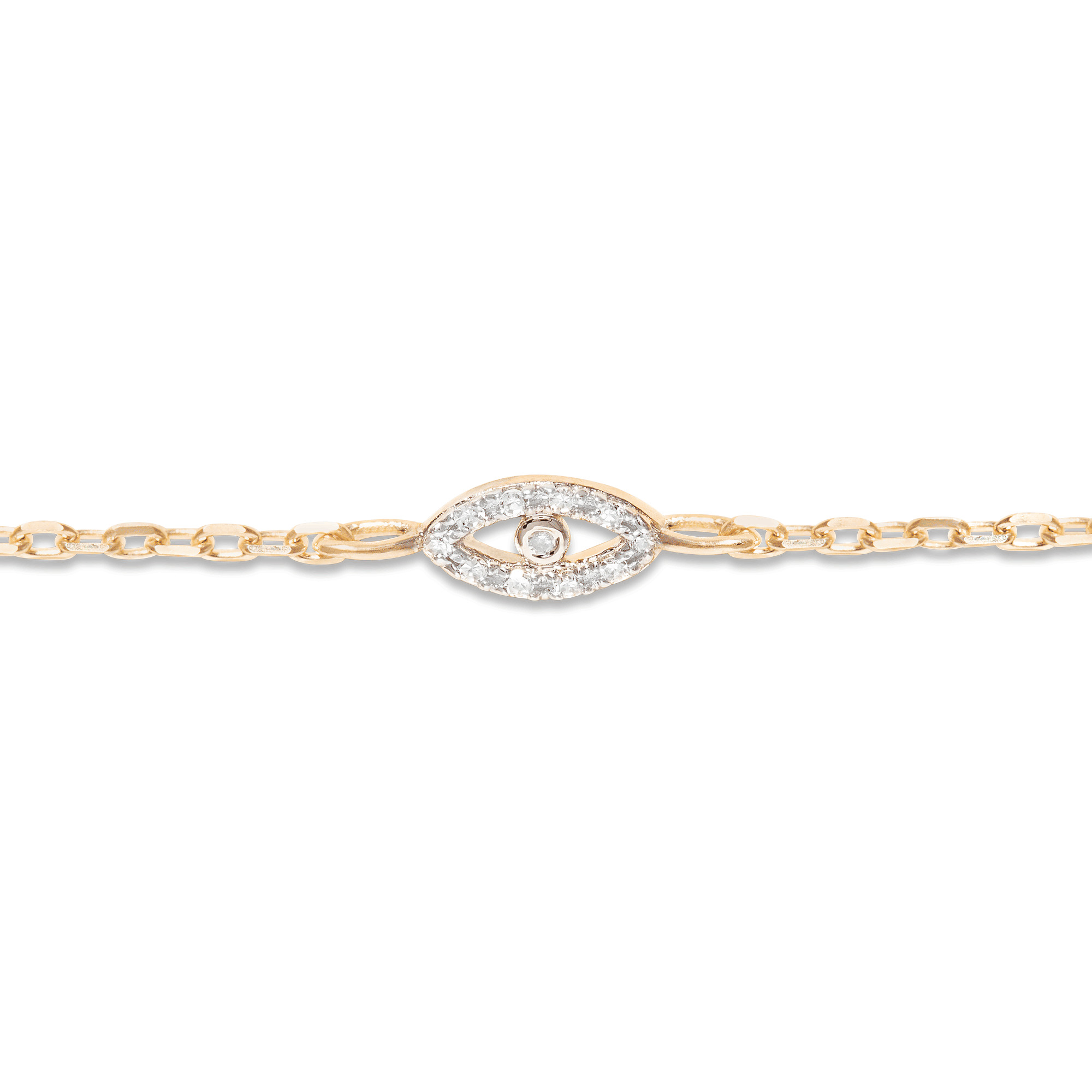 Teeny Diamond Evil Eye Bracelet - 3