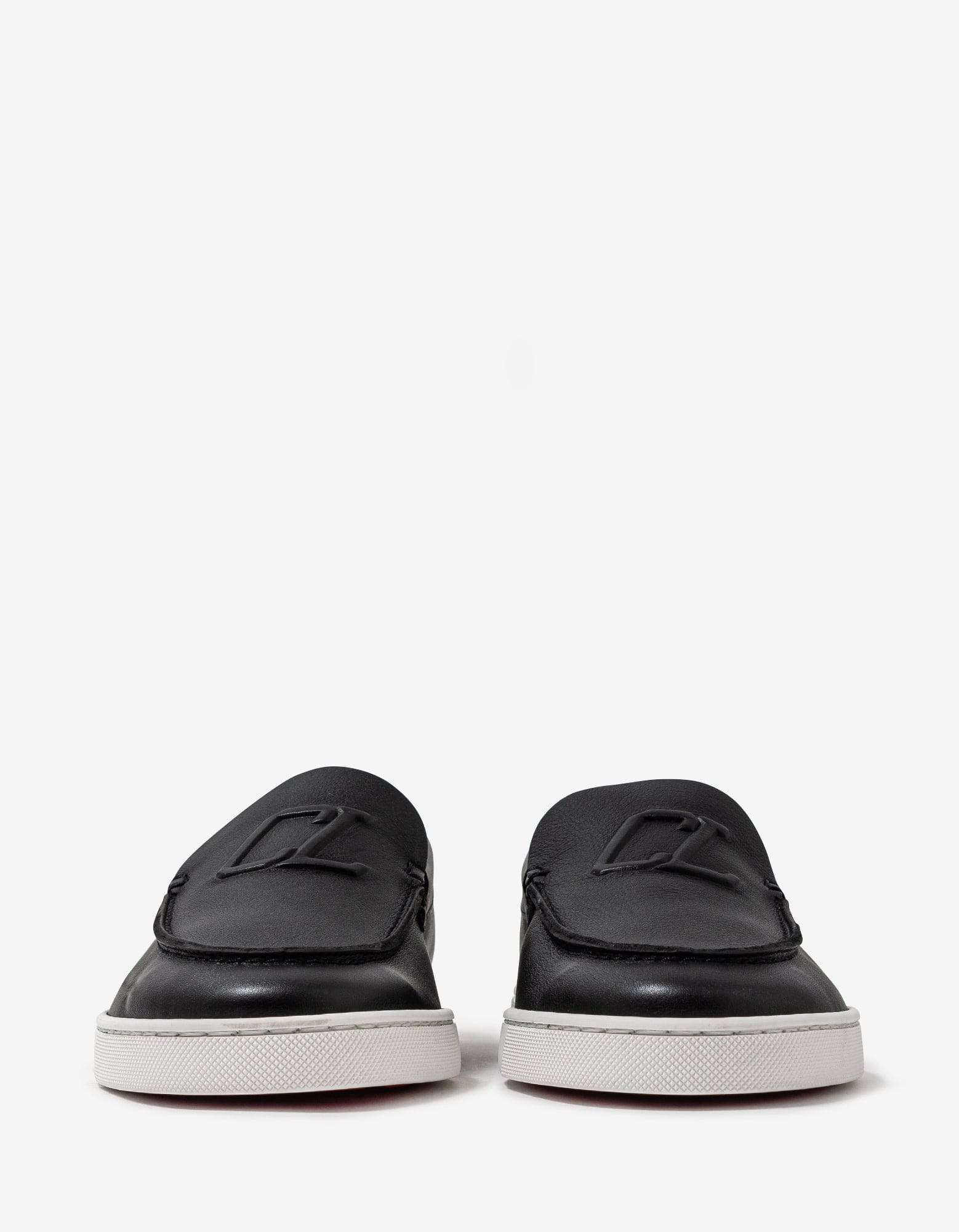 Christian Louboutin Varsiboat Black Leather Boat Shoes - 3