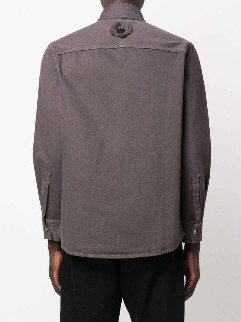 denim long-sleeved shirt - 4
