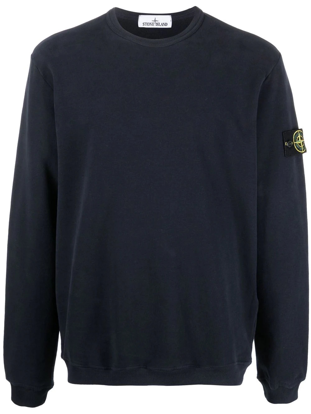 Compass-patch cotton sweatshirt - 1