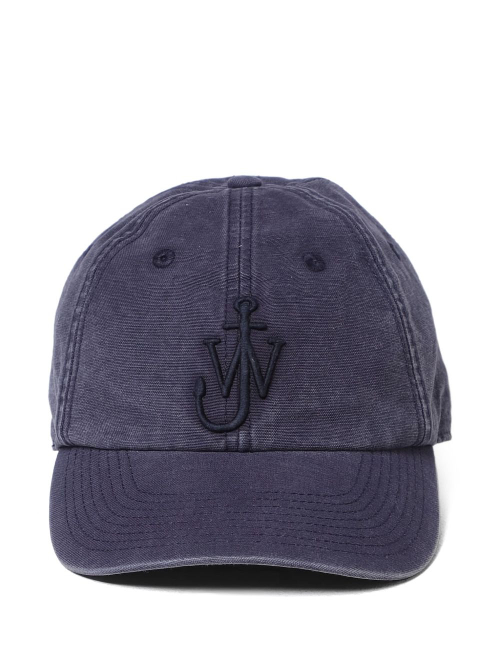embroidered-anchor baseball cap - 1
