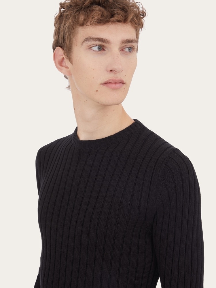 FITTED COTTON SWEATER - 4