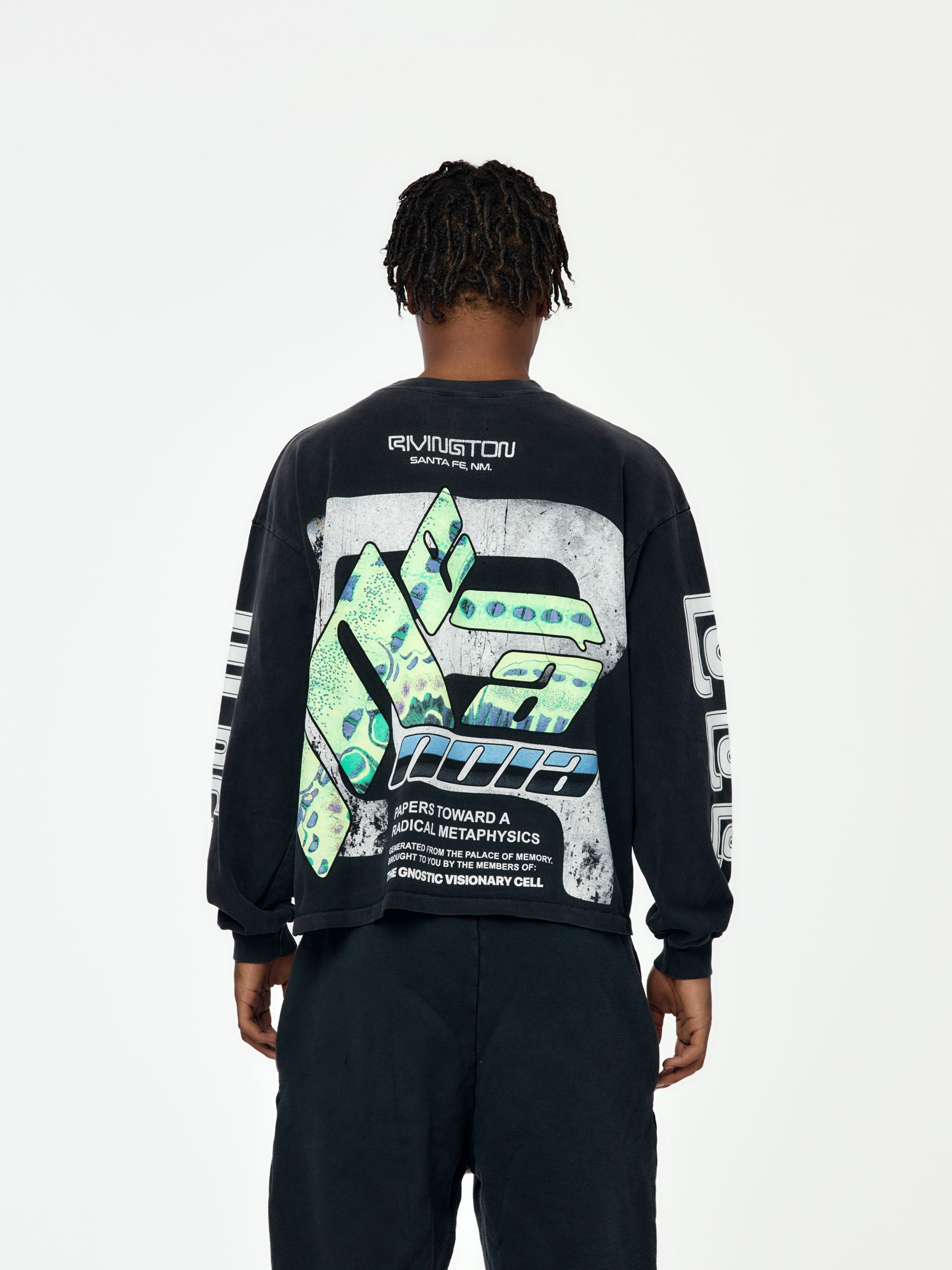 RADICAL PAPER GARDEN LS TEE (FADED BLACK) - 3