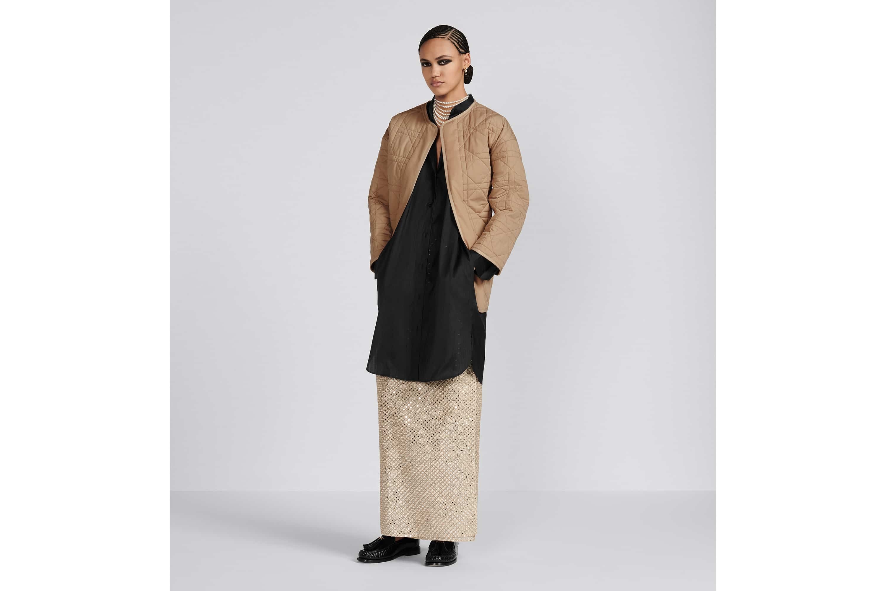 Macrocannage Belted Peacoat - 4