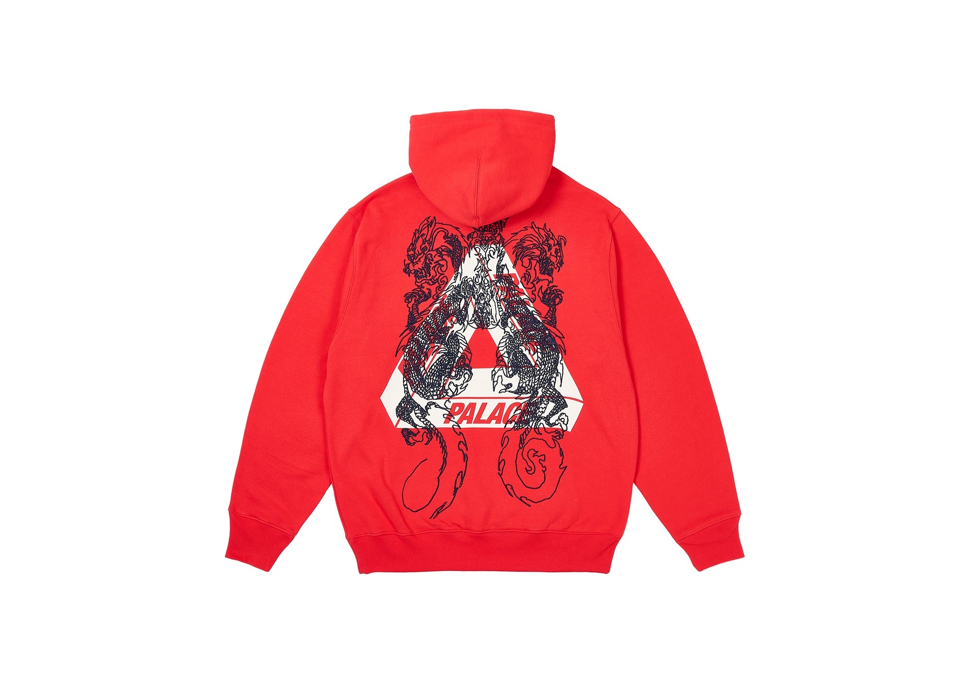 PALACE TRI DRAGON HOOD TRUEST RED REVERSIBLE