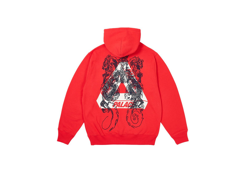 PALACE TRI-DRAGON HOOD TRUEST RED outlook